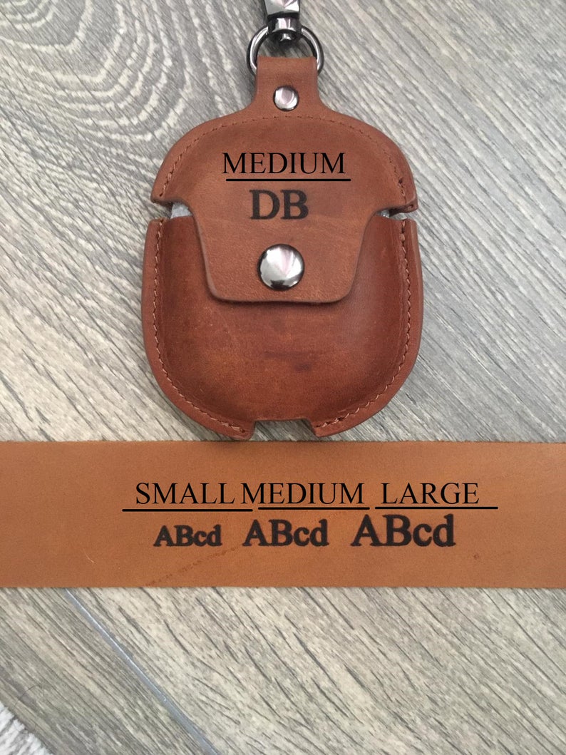 AirPod case with text examples